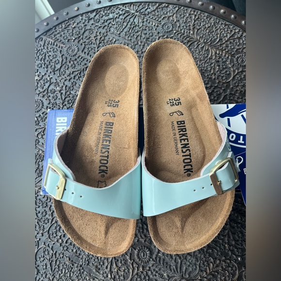 BIRKENSTOCK MADRID SANDALS IN TWO TONE WATER CREAM 35 EU 4-4.5 US - Picture 5 of 7
